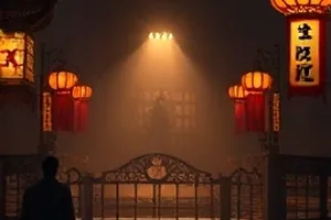 《旧唱片店》封面，木质货架上排满黑胶唱片